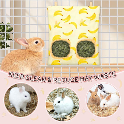 UPINS 3Pack Guinea Pig Hay Feeder Bag,Bunny Rabbit Cage Bag Hanging Holder | Guinea Pig Cage Feeder,For Bunny Rabbits,Chinchillas,Hamsters,Small Pets,And Animals5