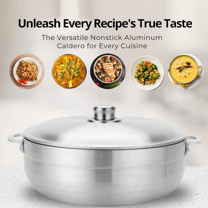 13-Quart Nonstick Aluminum Caldero Pot | Heavy-Duty Dutch Oven for Large Family Meals, Stews & Rice2