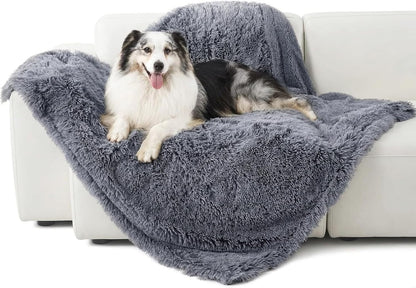 Bedsure Waterproof Dog Blanket for Small Dogs Cats Fluffy Faux Fur, 30X40 | Plush Fuzzy Reversible Pet Blankets for Couch and Dog Bed, Soft Calming Throw Cat Puppy Blanket Washable, Dog Gift, Brown13