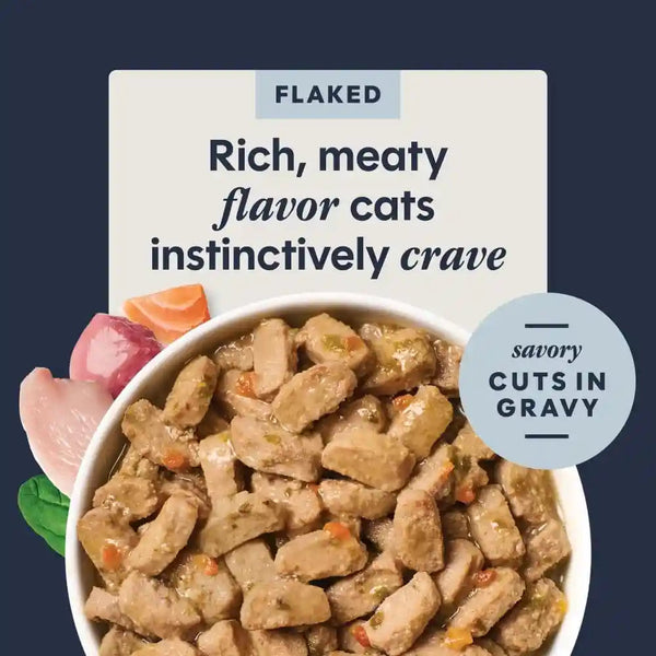 Instinct Flaked Entrees, Wet Canned Cat Food, Variety Pack, 3 Oz (12 Count) | Tender Flaked Cuts in Savory Gravy, High Protein, Real Meat, Whole-Food Ingredients, Grain-Free, Hydration Support2