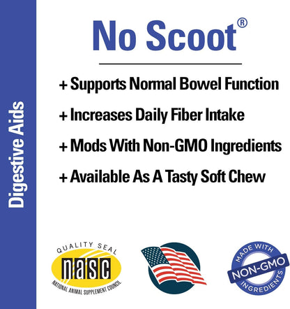 No Scoot for Dogs, Healthy Anal Support - 120 Soft Chews | No Scoot Chews for Dogs - Supports Healthy Gland Function, Normal Bowel Functions, Increases Daily Fiber Intake4