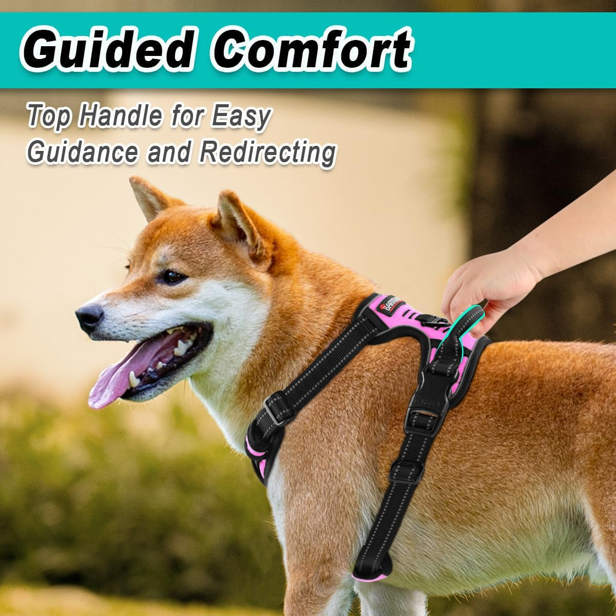 barkbay-no-pull-pet-harness-dog-harness-adjustable-outdoor-pet-vest-3m-reflective-oxford-material-vest-for-pink-dogs-easy-control-for-small-medium-large-dogs-l