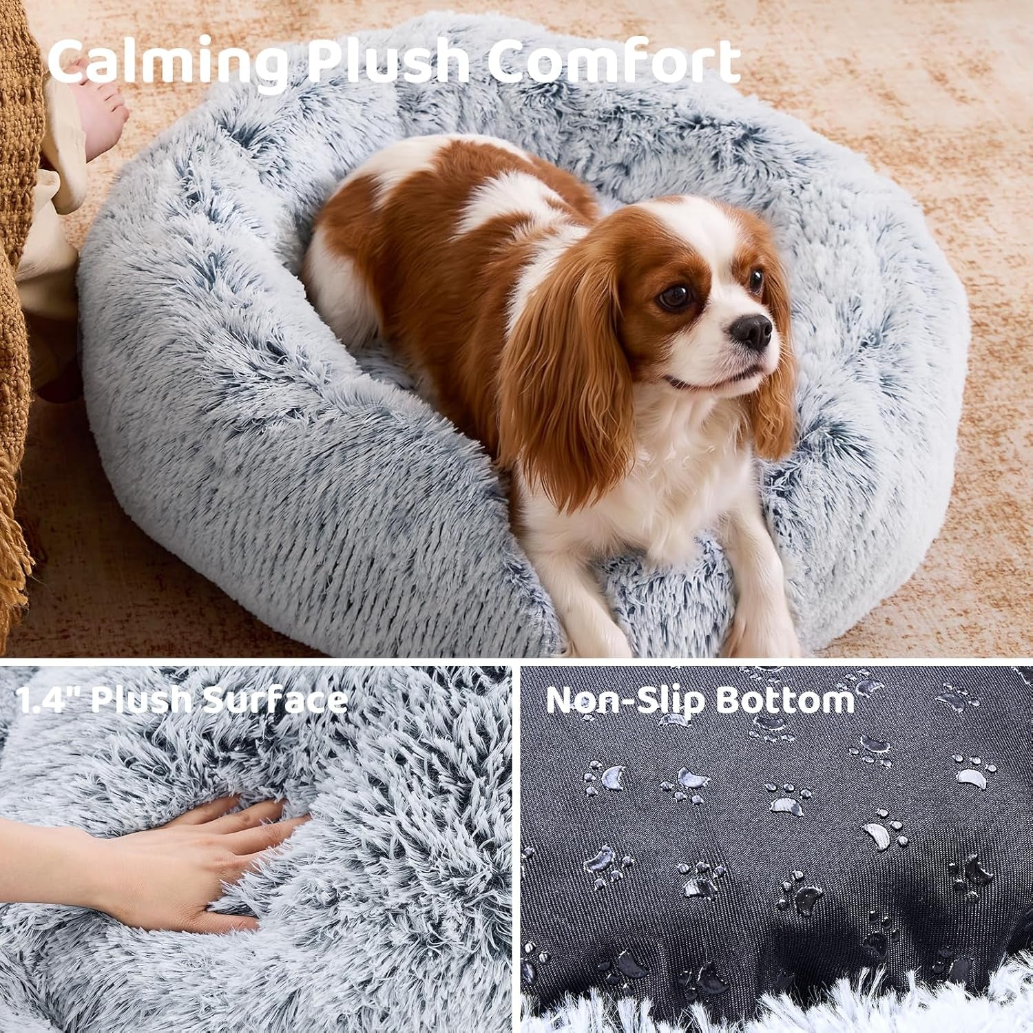 jollyvogue-small-dog-bed-calming-soft-anti-anxiety-donut-cat-bed-washable-round-fluffy-cushion-for-small-and-medium-pets-20