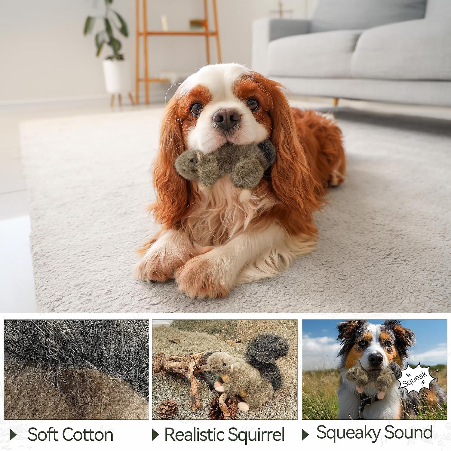 all-for-paws-classic-squirrel-pet-toys-small