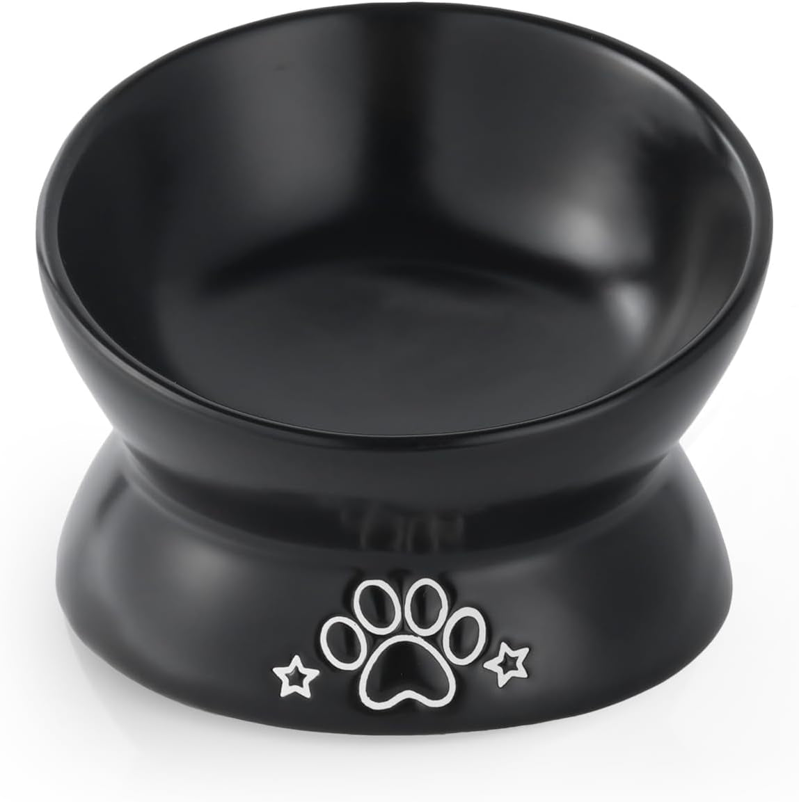 loejan-elevated-cat-food-bowl-5-oz-ceramic-raised-and-tilted-water-bowl-anti-vomiting-and-protect-pets-spines-dishes-for-small-dog-fat-faced-cat-kitten-white-1-pack
