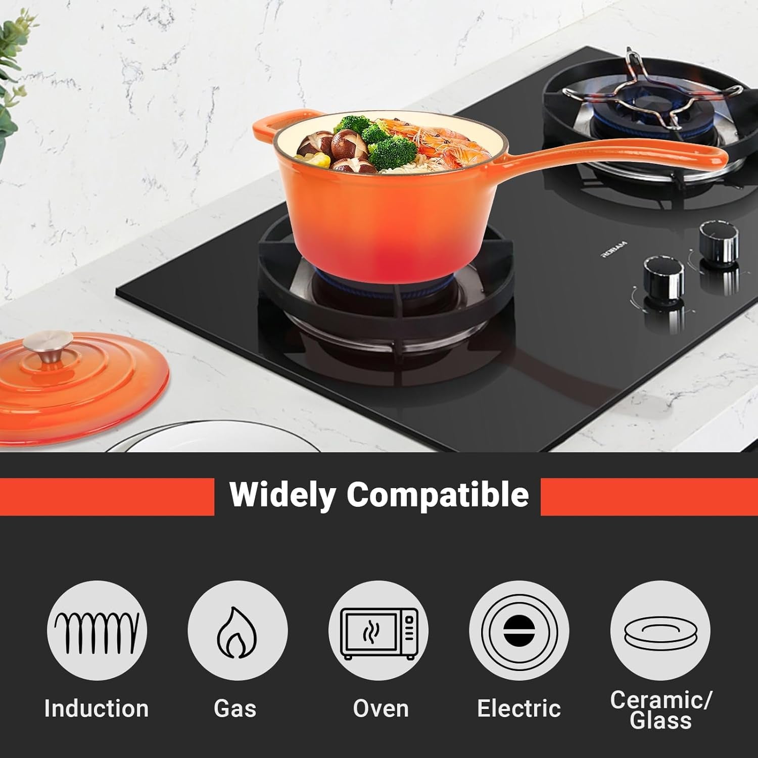 enameled-cast-iron-sauce-pan-2-quarts-round-sauce-pot-with-lid-mini-dutch-oven-enamel-saucepan-for-cooking-pasta-sauce-marinate-cook-refrigerate-and-serve-flame-orange
