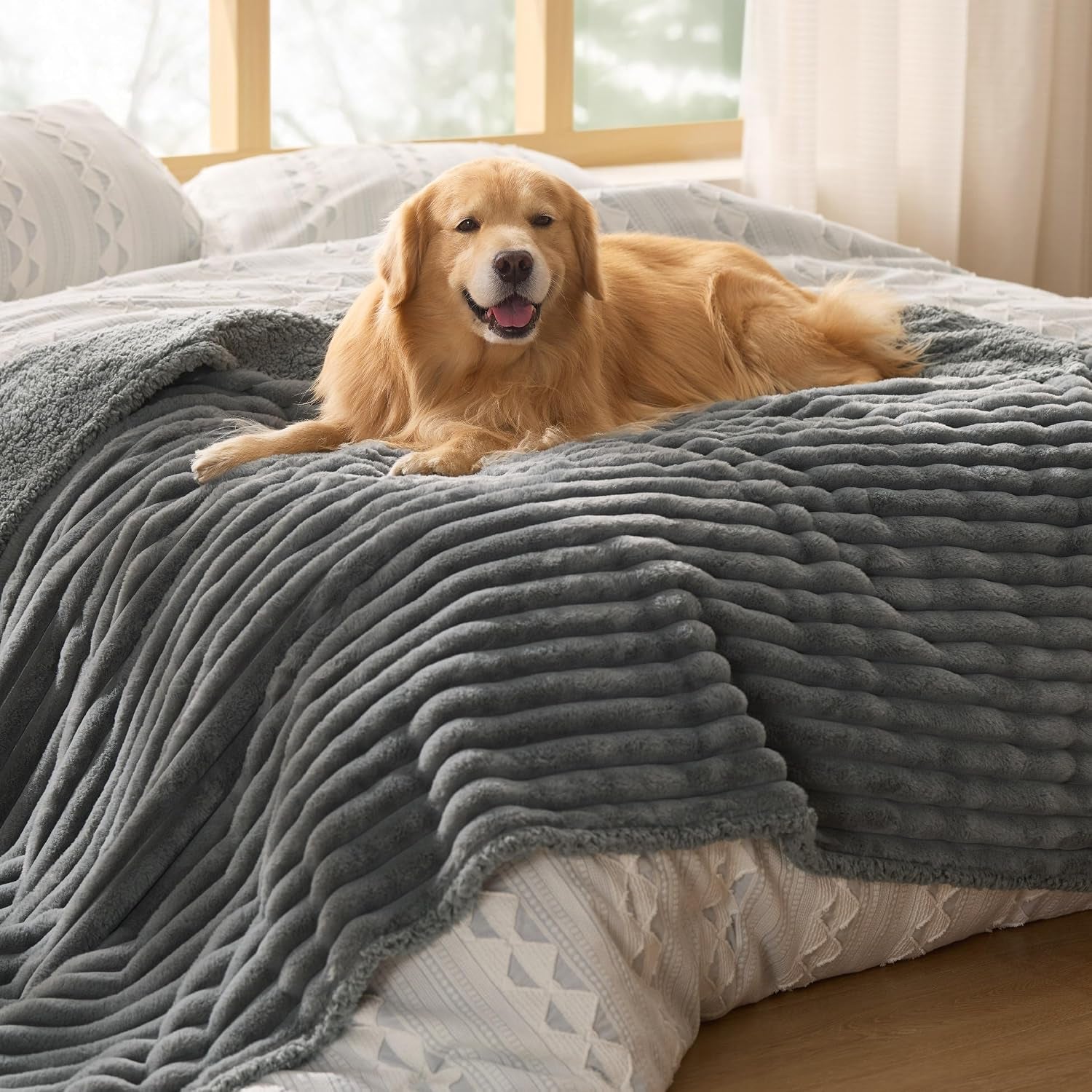 bedsure-comfyfleece™-waterproof-dog-blankets-for-large-dogs-50x60-cream-soft-plush-couch-cover-washable-corduroy-fleece-for-furniture-protector-cozy-calming-reversible-pet-blanket-for-senior-dogs