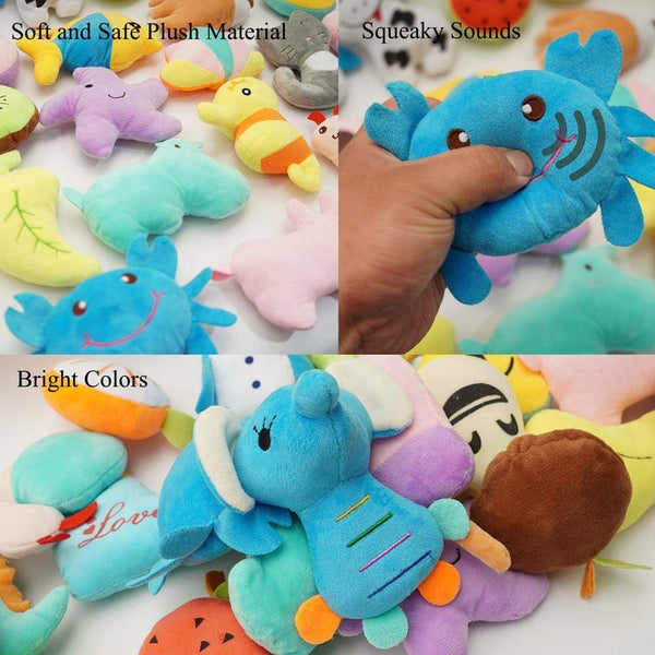HDMOTU Pack of 26 Soft Small Medium Dog Squeaky Toys,Cute Puppy Favorite Comfortable Squeakers Toy,Multicolored for Puppy5