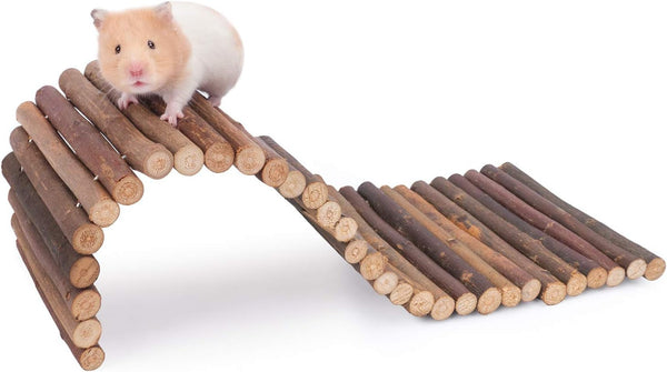 Niteangel Wooden Ladder Bridge, Hamster Mouse Rat Rodents Toy, Small Animal Chew Toy7