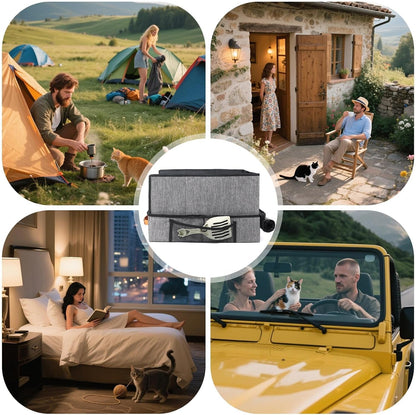 Portable Cat Litter Box Hard Bottom Zippered Tray Pet | Waterproof Portable Cat Box Indoor Outdoor Travel Car Camping Hotel Corner Housebreaking3