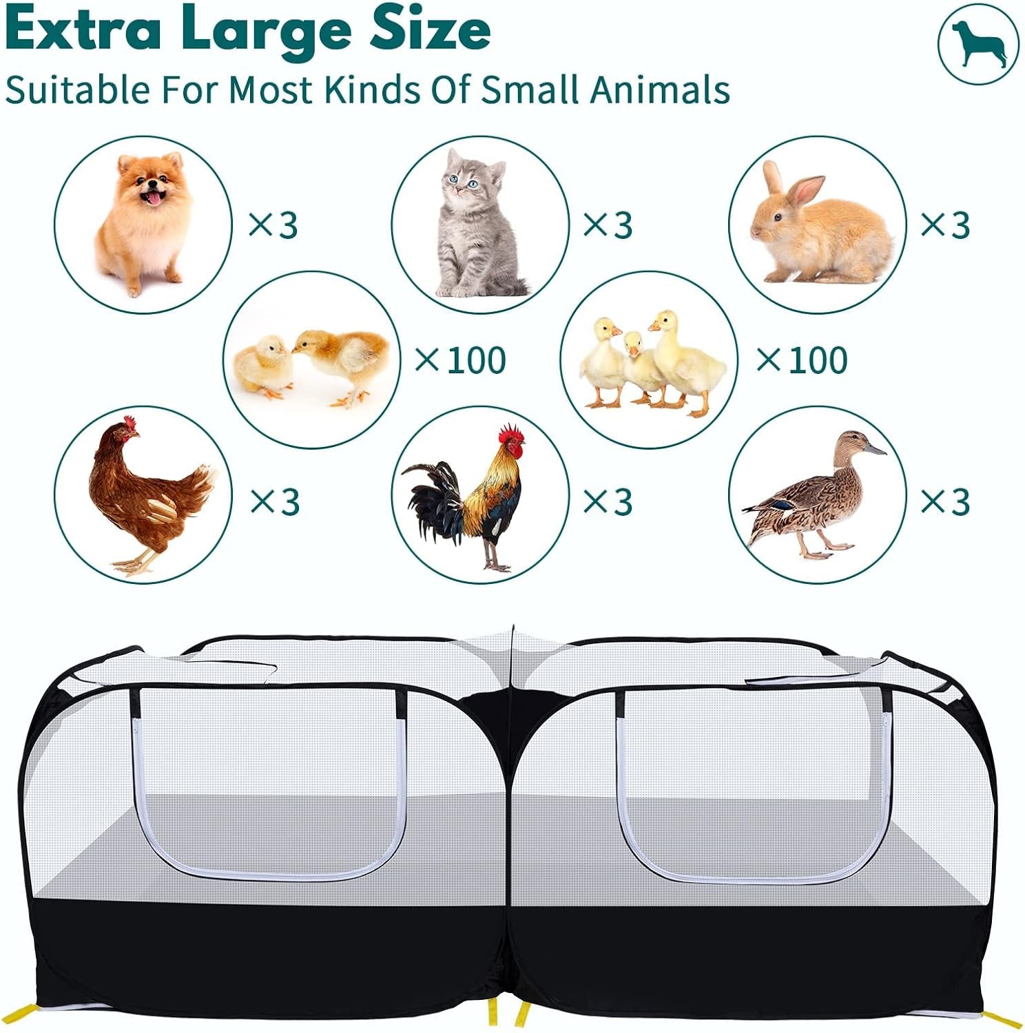 small-animals-playpen-pet-cage-tent-large-chicken-run-coop-with-detachable-bottom-breathable-transparent-mesh-walls-foldable-pet-enclosure-for-puppy-kitten-rabbits-indoor-outdoor-playpen