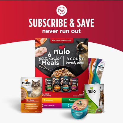 Nulo Freestyle Lickable Cat Treats - Perfect Purées Variety Pack, Squeezable Grain-Free Wet Cat Food Topper, High Moisture for Hydration, 40 X 0.5Oz9