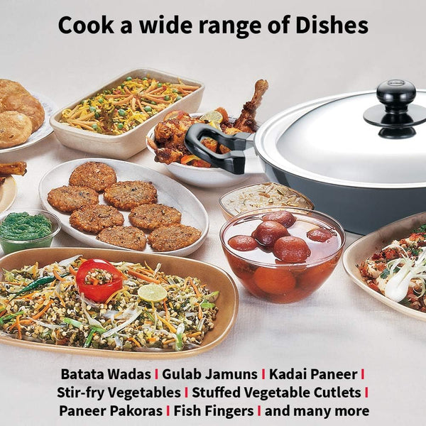 Futura Nonstick Kadhai 2.5 L, 26 Cm, 3.25 Mm with SS Lid (Black)5