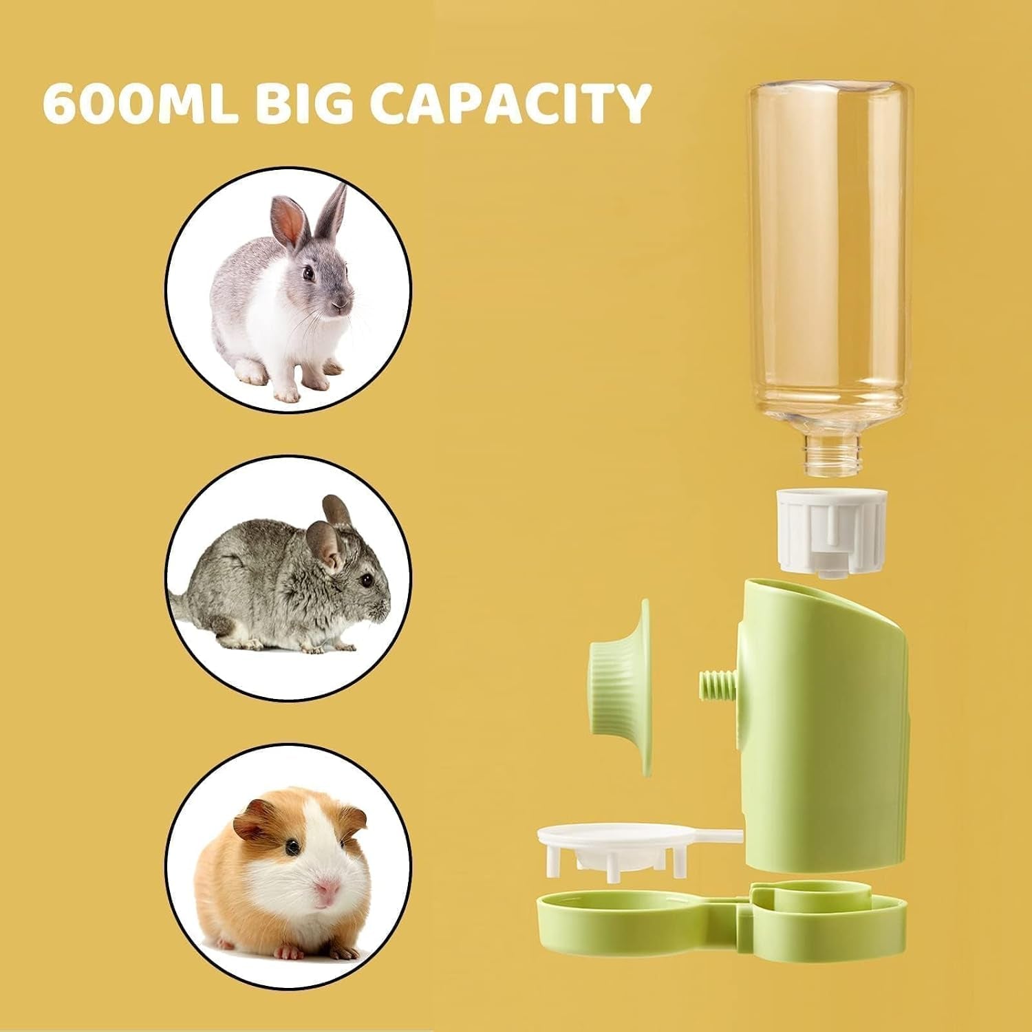 rabbit-water-bottle-600ml-21oz-hanging-water-dispenser-feeder-cage-crate-hutch-bunny-puppy-cat-chinchilla-ferret-guinea-pigs-squirrel-hedgehog-green