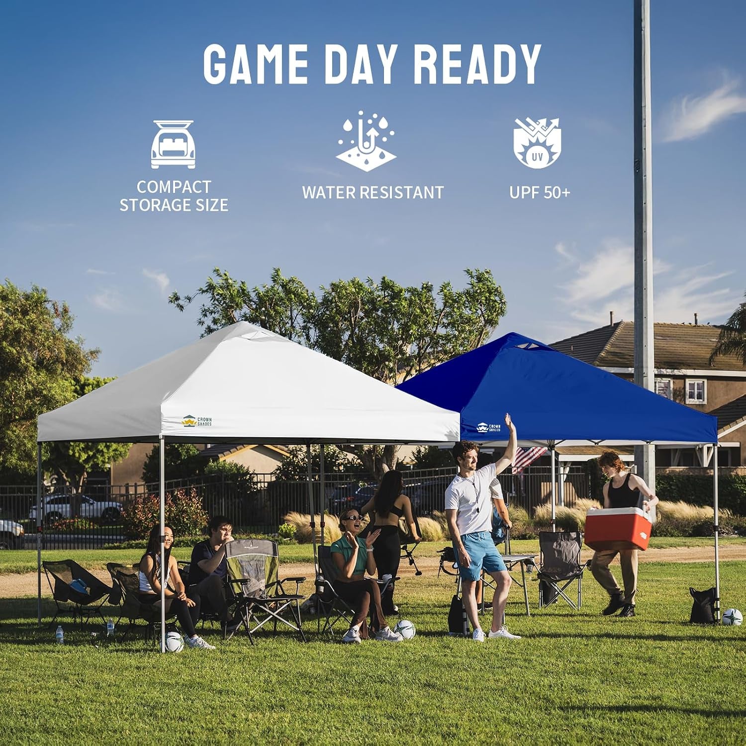crown-shades-10x10-pop-up-canopy-tent-with-one-push-setup-gird-white-patented-centerlok-easy-outdoor-sun-shade-for-events-parties-camping-gazebo-with-sto-n-go-cover-bag-silver-coated-top