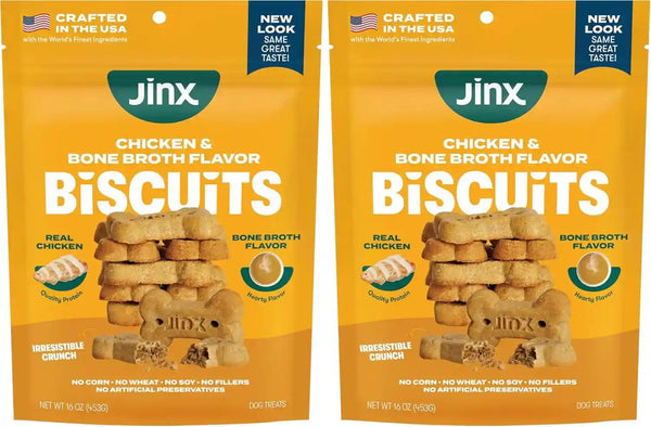 Jinx Dog Biscuits, Oven-Baked Dog Treats with Salmon Bone Broth, 16Oz | 1-Pack Crunchy & Healthy Dog Treat, Superfood-Rich with Real Salmon, Dog Cookies for Puppies, Adults & Senior Dogs14