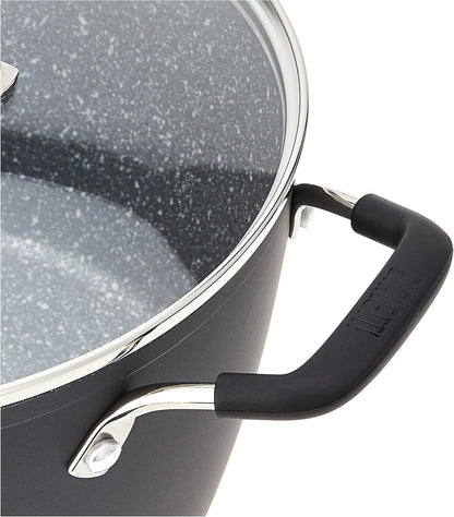 Impact 10-Piece Textured Aluminum Cookware Set with Pots, Pans, and Dutch Oven, Nonstick Pots and Pans Set for Kitchen, Gray12
