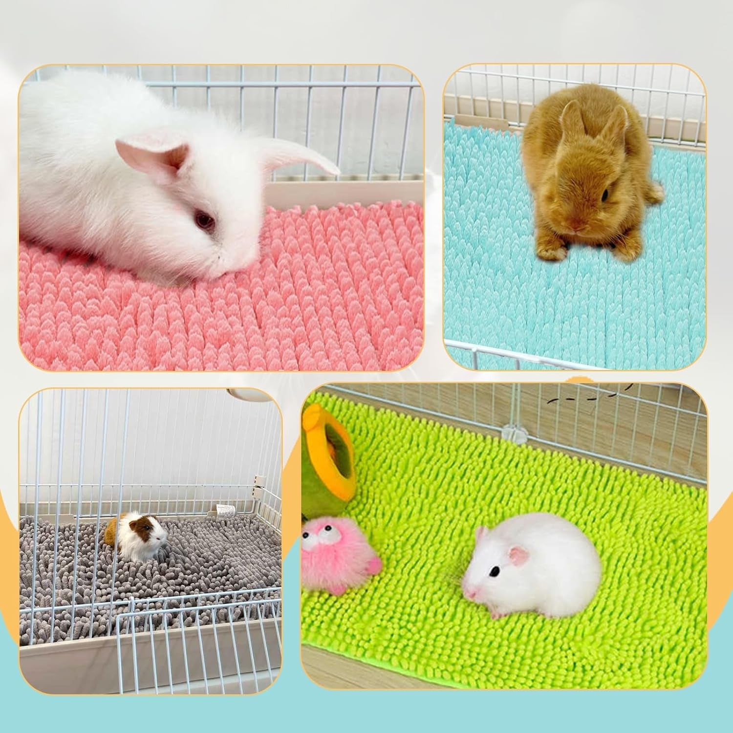 8-pcs-guinea-pig-liner-washable-rabbit-cage-liner-16x12-inch-guinea-pig-fleece-mats-reusable-bedding-pee-pads-for-small-animals-bunny-gray-green-pink-blue