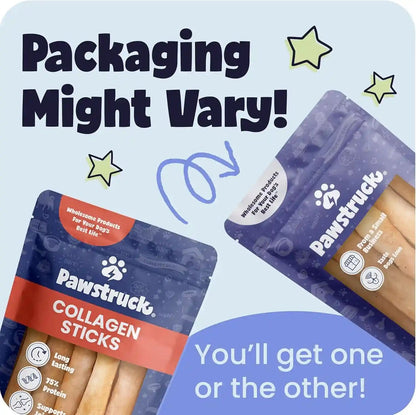 Pawstruck Natural Large 12" Beef Collagen Sticks for Dogs – Long-Lasting Rawhide Alternative, High Protein Treats with Chondroitin & Glucosamine – 5 Pack10