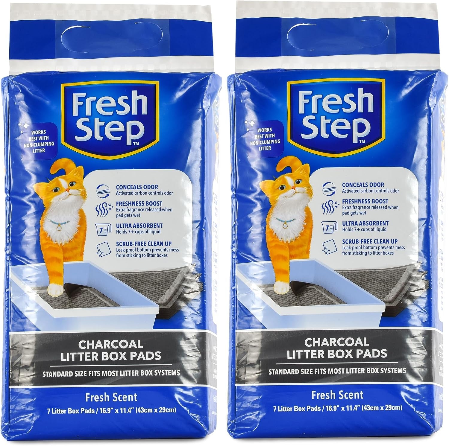 fresh-step-charcoal-litter-box-pads-with-activated-carbon-for-odor-control-ultra-absorbent-with-leak-proof-bottom-for-scrub-free-cleanup-16-9-x-11-4-inches-7-count