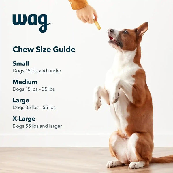 Amazon Brand - Wag Yak Cheese Himalayan Dog Chews, Dog Treats for Medium Size Dogs, All Natural, High Protein for Aggressive Chewers, 15-35 Lbs, 3 Count, 6.9 Oz6