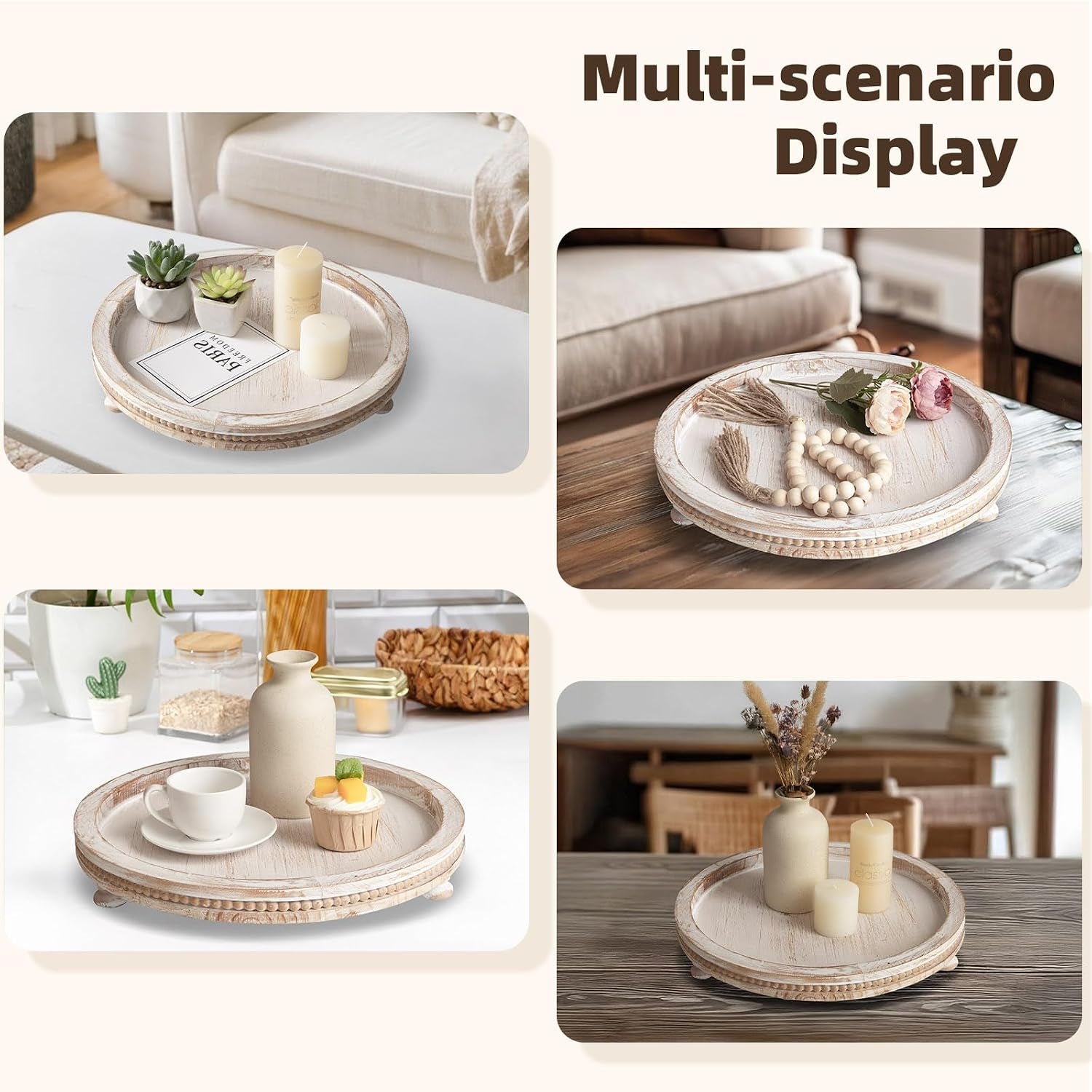 2-piece-whitewashed-wooden-serving-tray-set-with-beaded-design-farmhouse-centerpiece-table-decorations-round-coffee-table-tray-for-living-room-home-decor-ottoman-tray-decor-for-rustic-styles