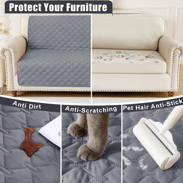 Smiry Waterproof Dog Bed Cover Blanket, Reversible Pet Blanket | Soft Reversible, Washable Leakproof Cats Dogs Couch Cover for Sofa, Couch, Furniture (30X70 Inch)4