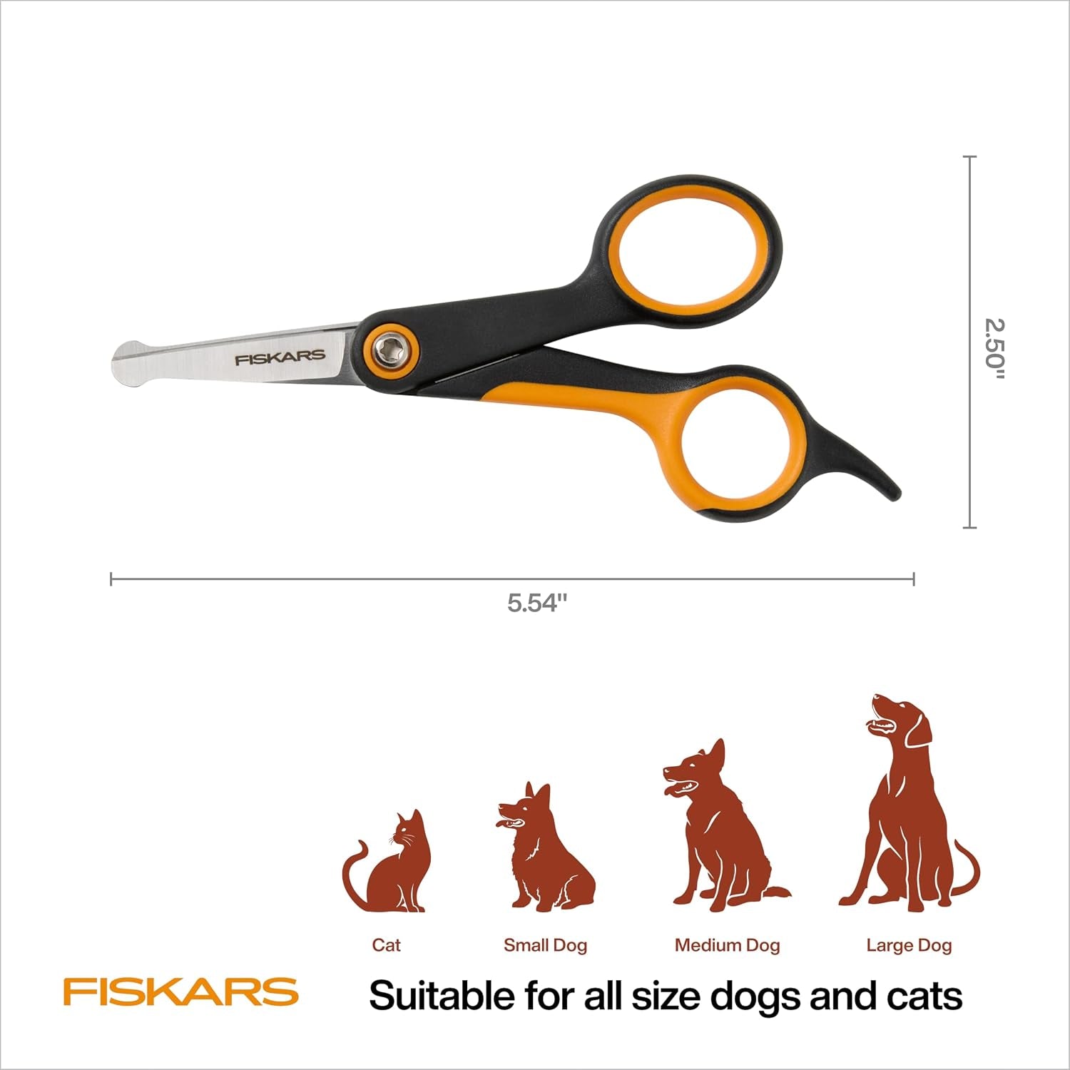 fiskars-pet-grooming-detailing-scissors-for-dogs-cats-5-5-orange-black-detailing-scissors-with-rounded-tips-softgrip-handle-cat-and-dog-supplies