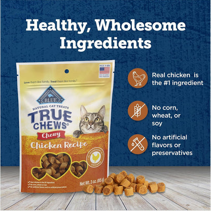 Blue Buffalo True Chews Chicken Cat Treats, 3 Oz | Real Chicken First, Bite-Sized Chewy Texture, No Chicken By-Product, Corn, Wheat, or Soy7