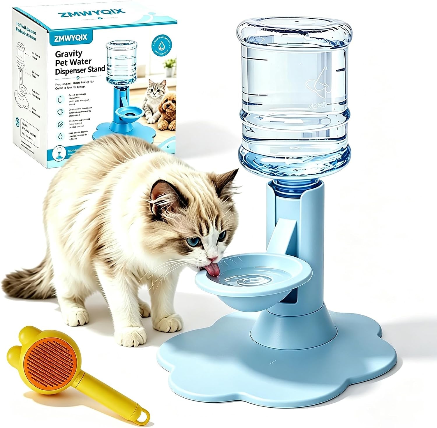 gravity-cat-water-dispenser-stand-spill-proof-gravity-self-refilling-cat-dog-water-bowl-anti-tip-cat-water-bowl-with-suction-base-keeps-water-clean-and-fresh-for-messy-pets-blue