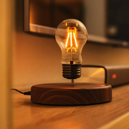 Levitating Bulb Lamp, Magnetic Floating Night Light for Desk Decor | Unique Valentine'S Day Gift for Lovers, Cool Tech Gadget for Home Office, Christmas Birthday Present (Round Classic Bulb)5