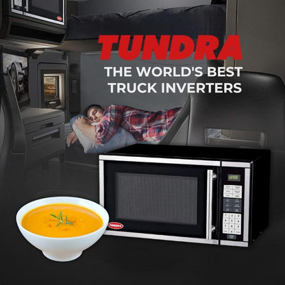 TUNDRA MW Series Truck Microwave Oven - Durable 120V RV Truck Countertop Oven with 20L/0.7 Ft³ Capacity, 6 Auto-Cook Programs, Child Lock, LCD Display, Control Panel, Timer Function - MW7008