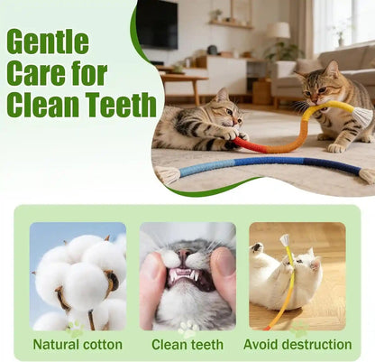 Retro Shaw Cat Toys Chew Ropes with Natural Catnip, 23.6 Inches, 3 Pack | Safe Teeth Cleaning String, for Indoor Cats, Soft Sisal Material, Interactive Fun Cats Nip Kicker6