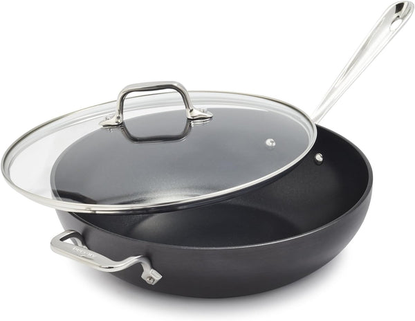 All-Clad HA1 Hard Anodized Nonstick Chef'S Pan,12 Inch Induction Oven Broiler Safe 500F, Lid Safe 350F Pots and Pans, Cookware Black1