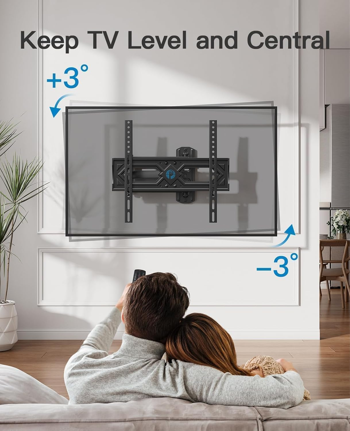 full-motion-tv-wall-mount-for-26-65-inch-flat-curved-tvs-heavy-duty-single-articulating-arms-corner-tv-mount-up-to-vesa-400x400mm-and-77lbs-support-swivel-tilt-level-adjustment