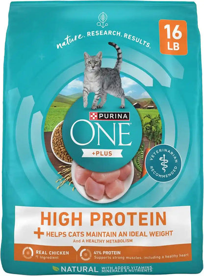 Purina ONE High Protein, Healthy plus Ideal with Chicken Dry Cat Food Control Formula - 7 Lb. Bag13