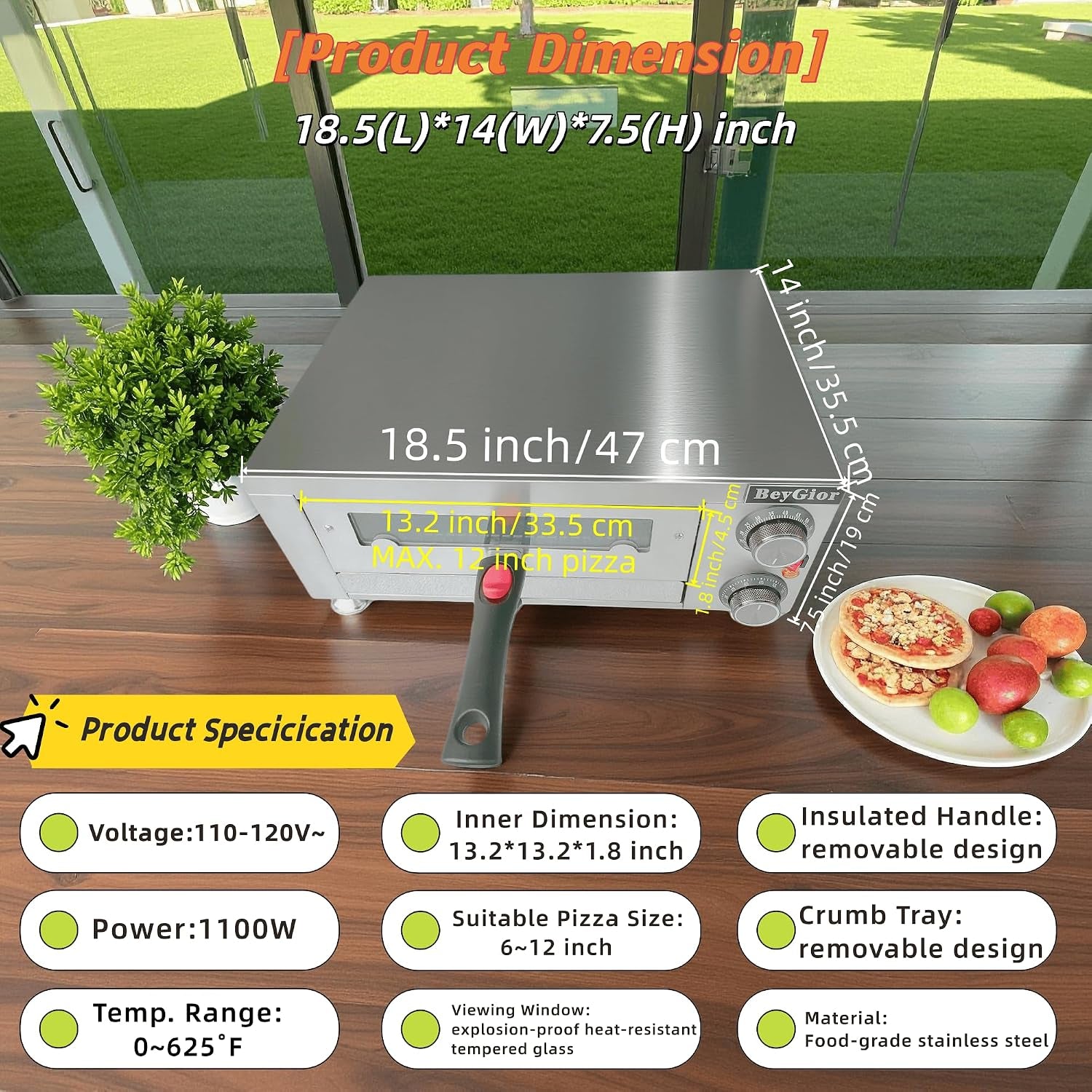 electric-pizza-oven-indoor-12-inch-countertop-pizza-maker-with-viewing-window-stainless-steel-commercial-pizza-oven-removable-handle-dual-baking-trays-and-oven-mitts