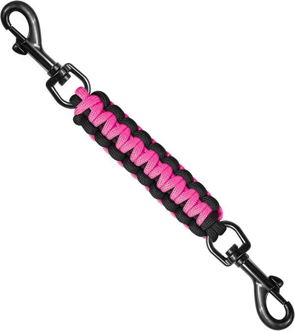 Dog Collar Safety Clip, Collar Companion, Handmade Backup Safety Strap, Double-Ended Clip Leash Connector, Suitable for Dog Harnesses, Prong, Pinch Collars (Pink, 1 Pack)16