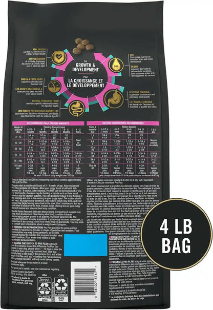 Purina Pro Plan Sensitive Skin and Stomach Dog Food Puppy Salmon and Rice Formula - 4 Lb. Bag7