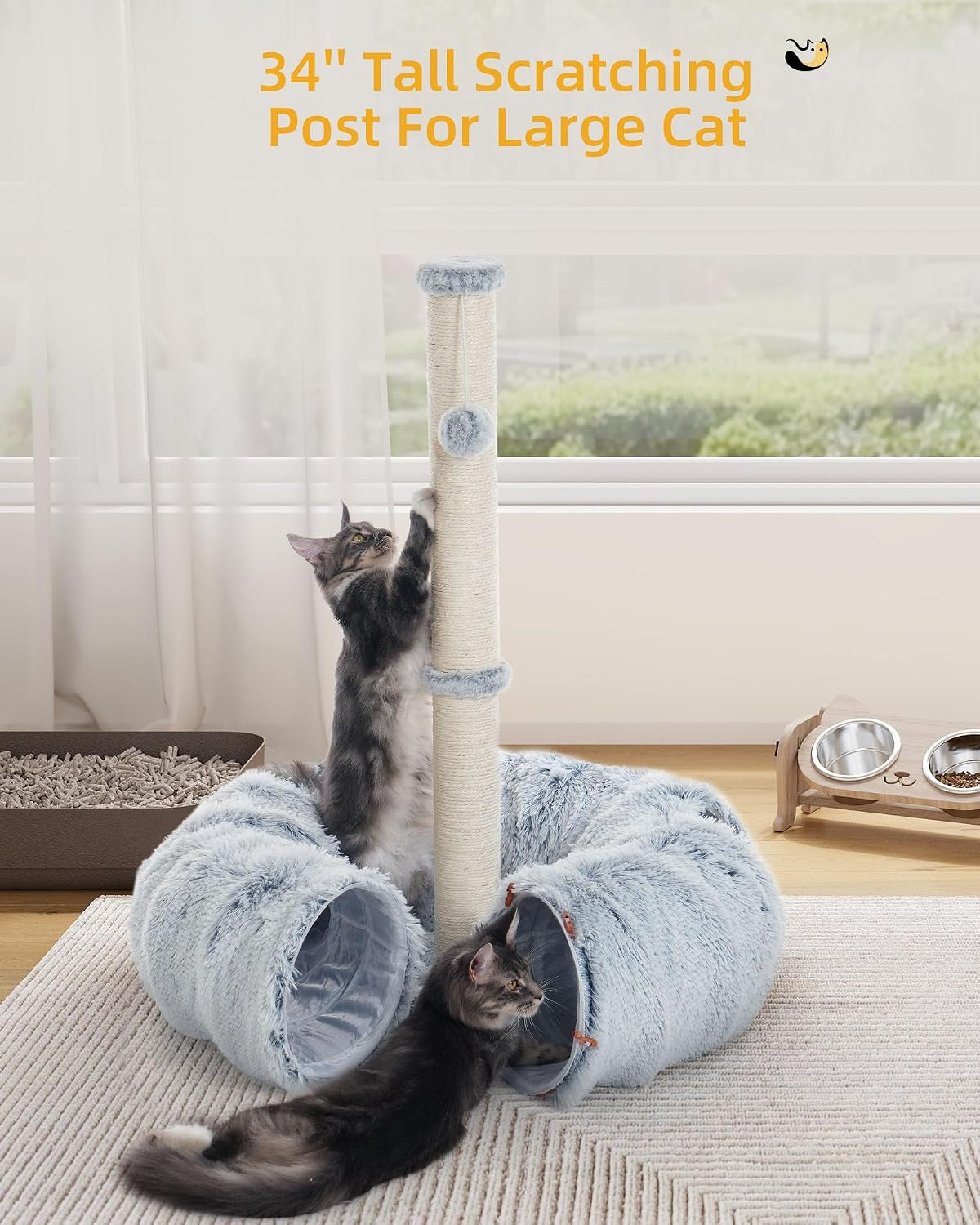 aechonow-3-in-1-cat-tunnel-bed-34-cat-scratching-post-for-indoor-cats-fluffy-peekaboo-donut-hideout-toy-for-pets-rabbit-ferret
