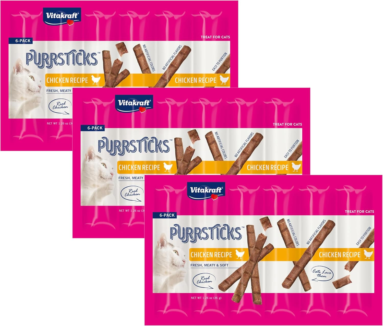 vitakraft-purrsticks-meaty-cat-sticks-chicken-segmented-and-breakable-meatstick-deliciously-tender-6-count-pack-of-1