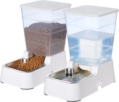 Automatic 5.4L/1.4Gal Pet Waterer, Pet Automatic Dog Water Dispenser Gravity Stainless Steel Water Feeder, Large Capacity Feeding Bowls for Cats and Medium & Large-Sized Dogs7
