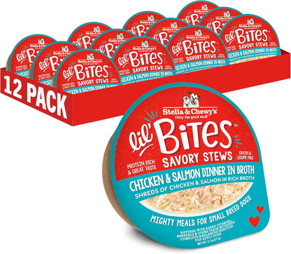Stella & Chewy'S Lil Bites Savory Stews for Small Breeds Chicken Dinner in Broth, 2.7 Oz. Cups (Pack of 12)11