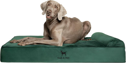 NOAH & PAW Large Dog Bed, 35X25X8.7 Inch, Orthopedic Dog Beds, Eggshell Memory Foam Infused with Cooling Gel, Water Resistant, Machine Washable, Includes Inner Cover (Velvet Collection)26