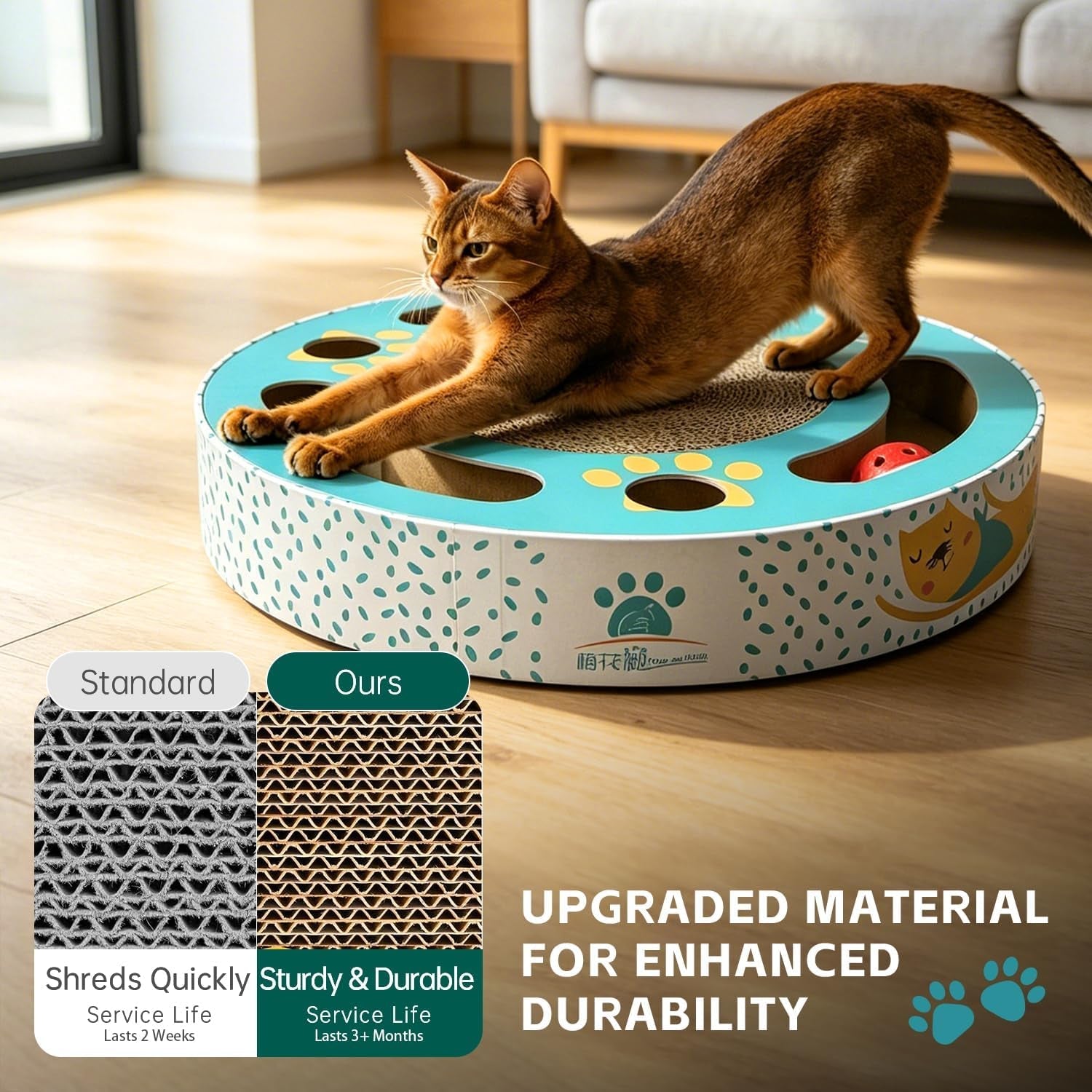 round-cat-scratching-pad-modern-cats-scratcher-cardboard-interactive-toys-for-indoor-cats-with-2-bell-balls-and-kitten-tunnel