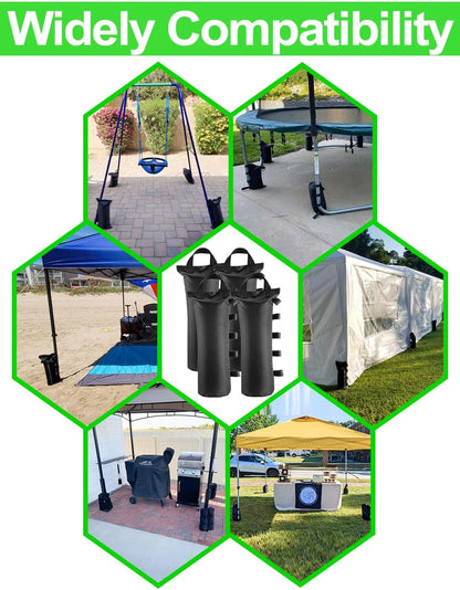 120LBS Extra Large Heavy Duty Canopy Weights Sand Bags for Ez Pop up Canopy Tent Gazebo Outdoor Instant Sun Shelter Patio Umbrella, Upgraded 5 Full-Sized Magic Stick and 2 Nylon Handles, 4Pack7