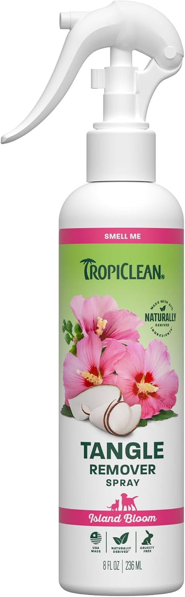 Tropiclean Sweet Pea Cat & Dog Detangler Spray Dematting | Dog Conditioner Spray Derived from Natural Ingredients | Made in the USA | 16 Oz. | Dematting Spray | Sweet Refreshing Scent | for Doodles & All Coat Types | Made in USA10