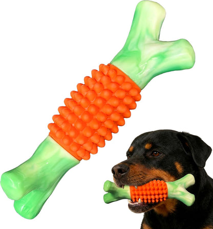 Dog Toys for Aggressive Chewers, Tough Stick Chew Bone | Durable Rubber & Nylon Dog Bones, Indestructible Dog Doys for Medium,Large Dogs,Beef Flavor10