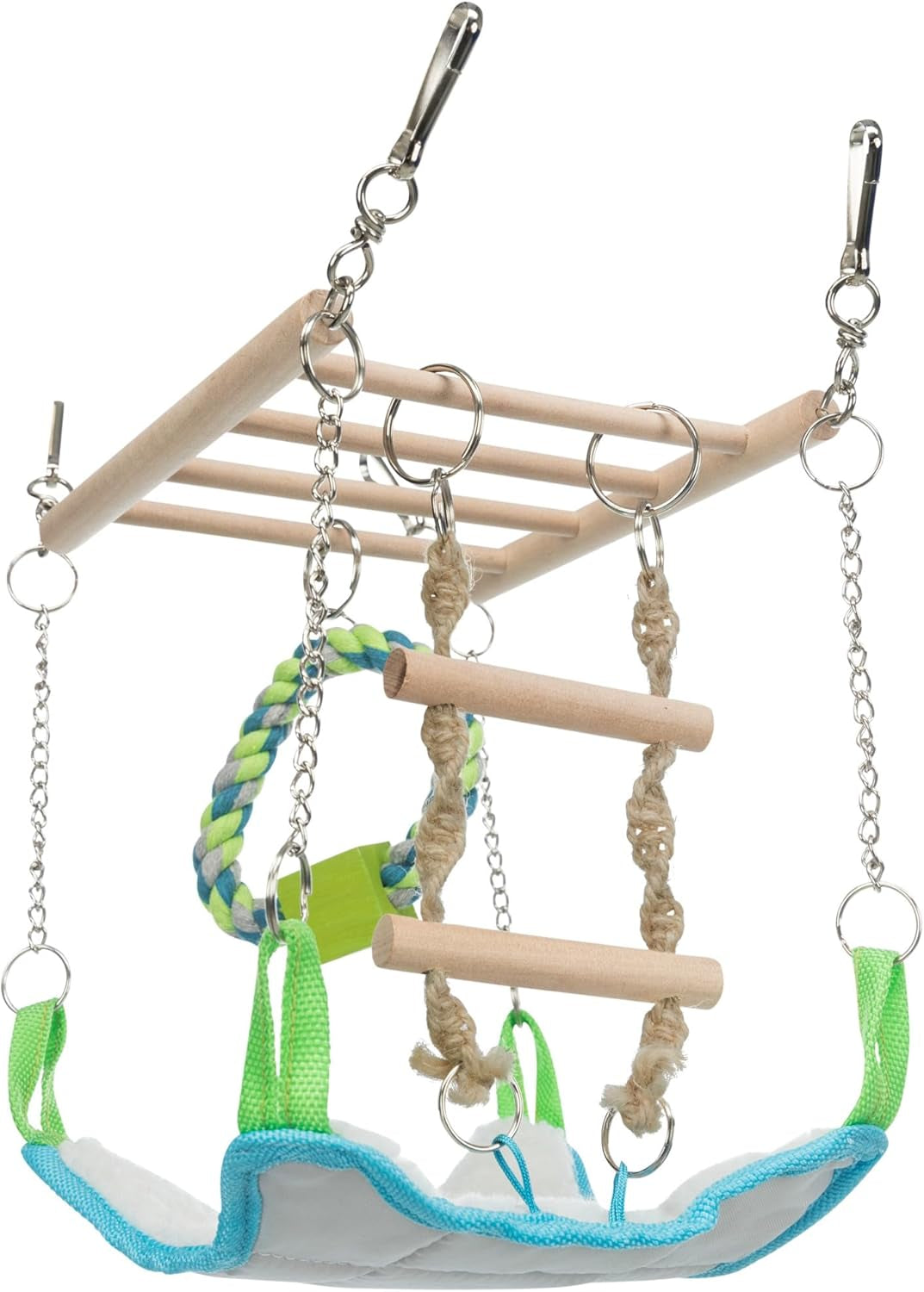 trixie-small-animal-suspension-bridge-hanging-cage-accessory-with-hammock-and-climbing-toys-ladder-and-ring-ideal-for-rats-ferrets-guinea-pigs-mice