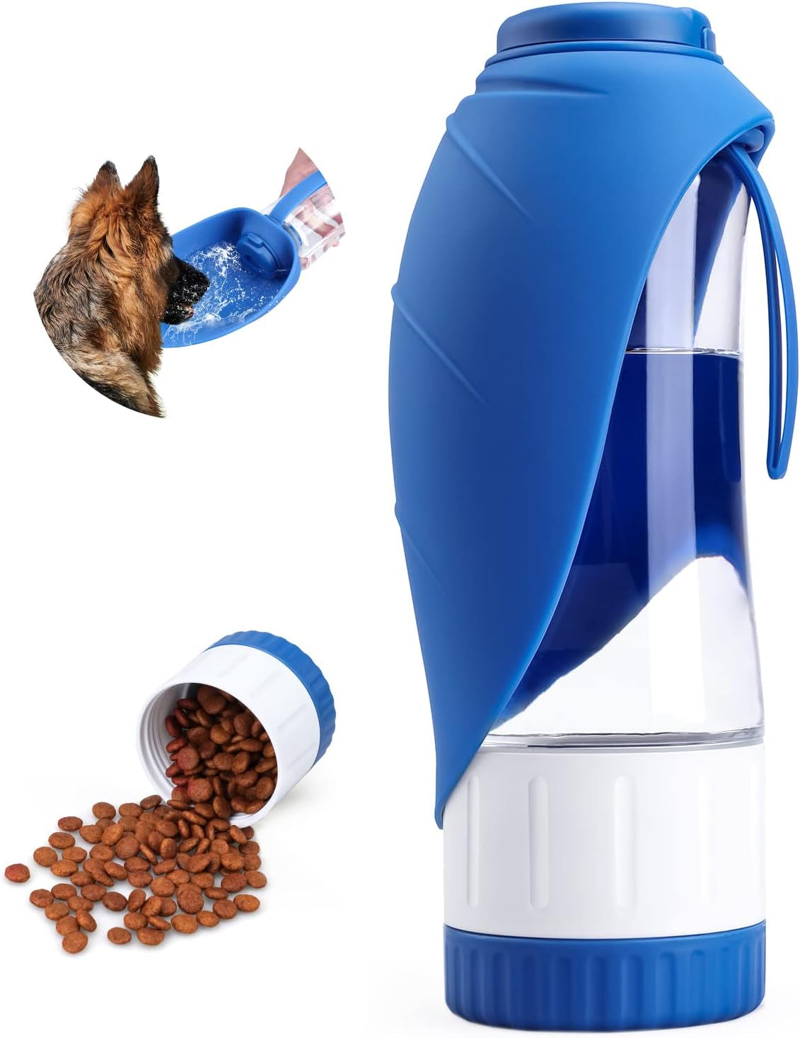 tiovery-upgraded-dog-water-bottle-portable-dog-cat-puppy-pet-water-dispenser-feeder-with-drinking-cup-and-food-container-leak-proof-for-outdoor-walking-travel-hiking-12oz